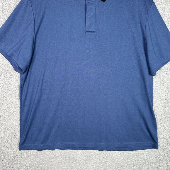 Magaschoni Men’s XXL Blue Black Contrast Collar Polo Shirt Golf‎ Casual - Picture 5 of 11